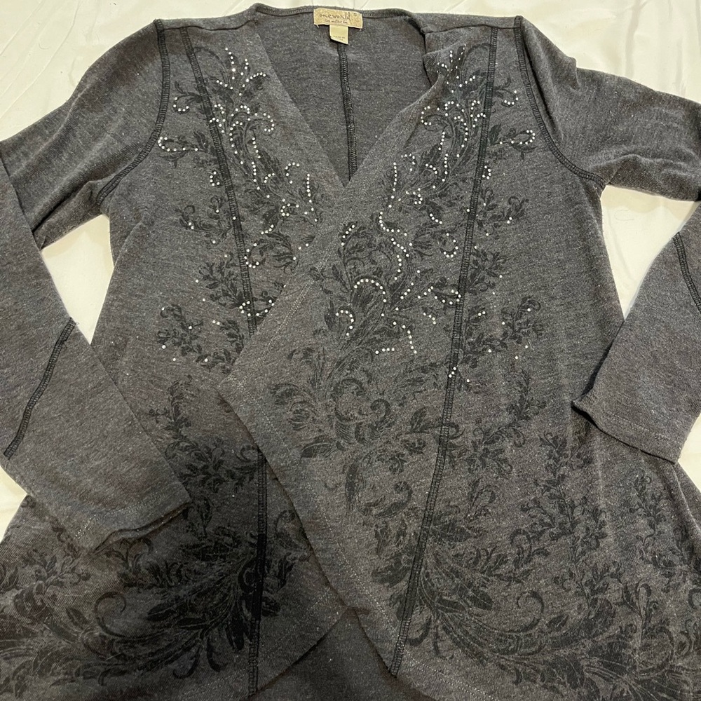 ONE WORLD Charcoal Cardigan